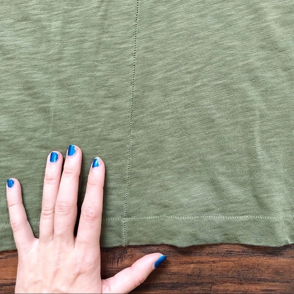 American Giant • premium t-shirt dress supima cotton mini green knit pocket - Picture 10 of 10